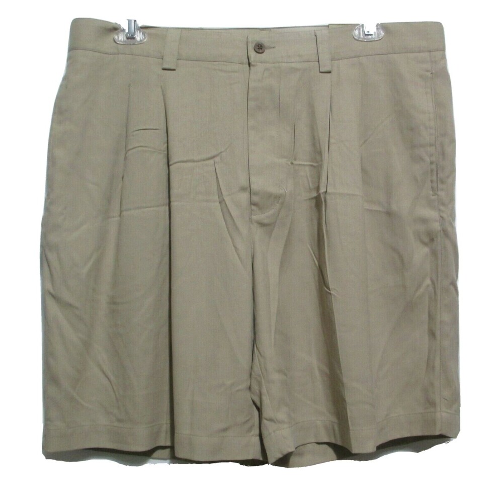NWT Island Shores Men 100% Silk Shorts Tan Size 40x8 ($50)